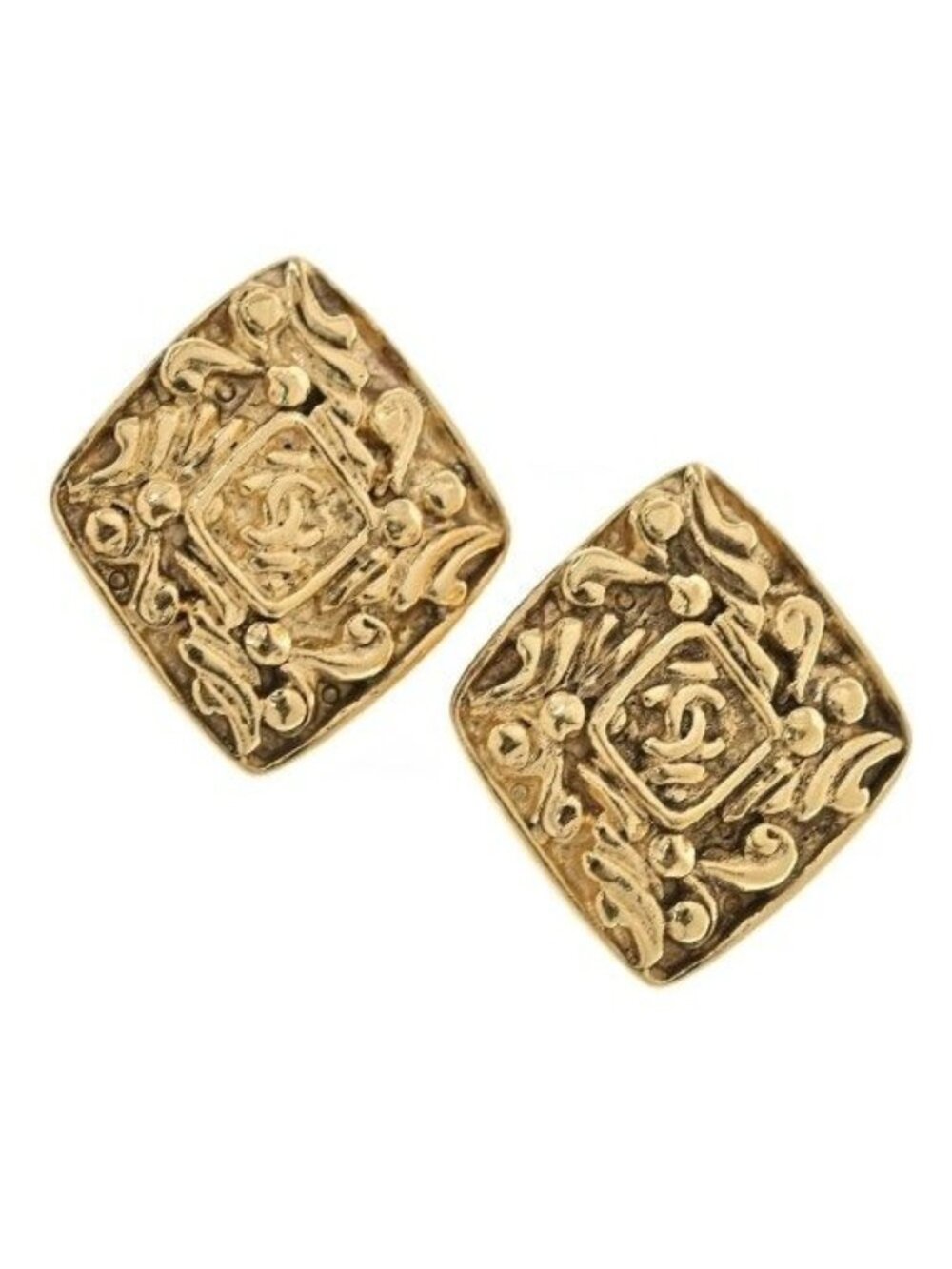 Chanel Earrings CC Logo Vintage